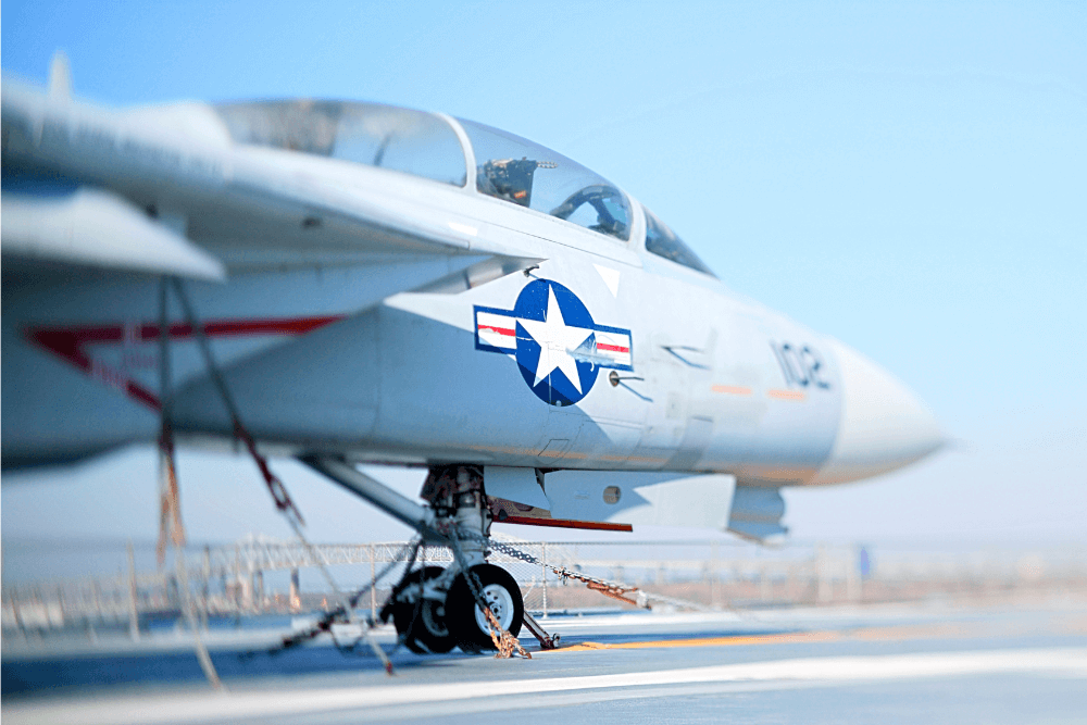 fighter jet on deck