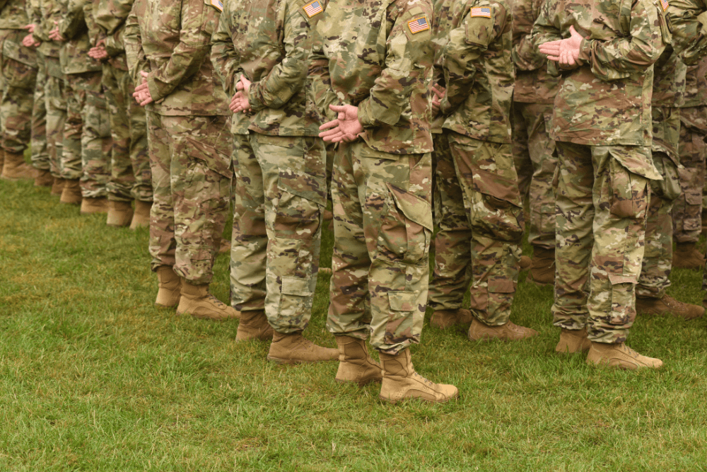 soldiers standing in formation