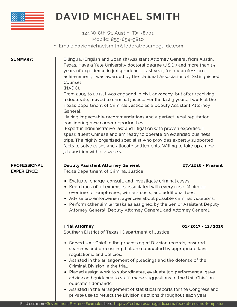 attorney resume samples pdf  word  resume for attorney