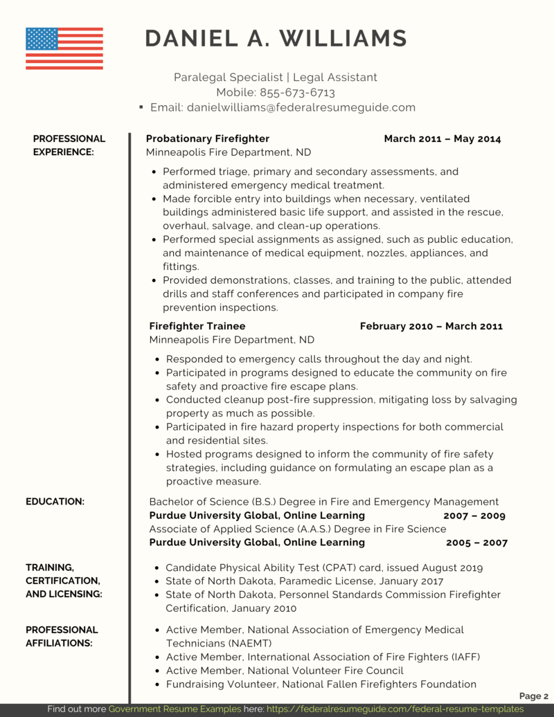 Firefighter Resume Template [PDF + WORD] Resume for Firefighter | FRG